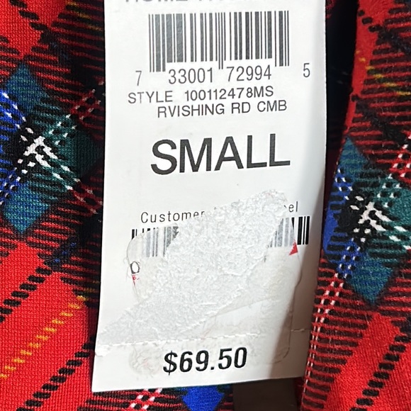 NWT Charter Club Womens Plaid Longsleeve Top Velvet Sequin Collar SMALL - Picture 3 of 6